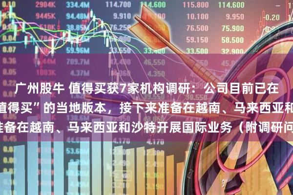 广州股牛 值得买获7家机构调研:公司目前已在泰国、印尼落地“什么值得买”的当地版本,接下来准备在越南、马来西亚和沙特开展国际业务(附调研问答)