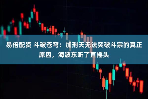 易倍配资 斗破苍穹:加刑天无法突破斗宗的真正原因,海波东听了直摇头