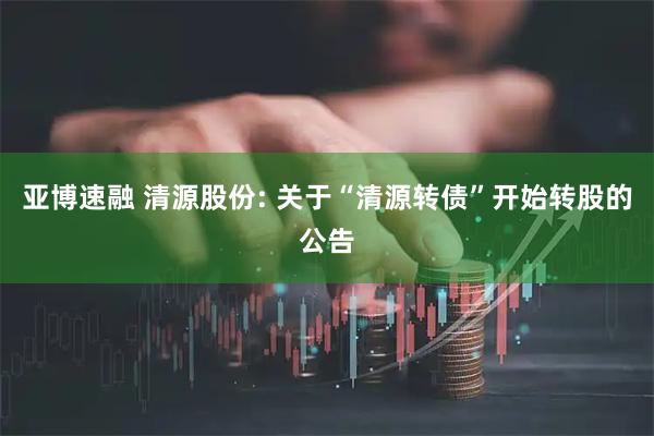 亚博速融 清源股份: 关于“清源转债”开始转股的公告